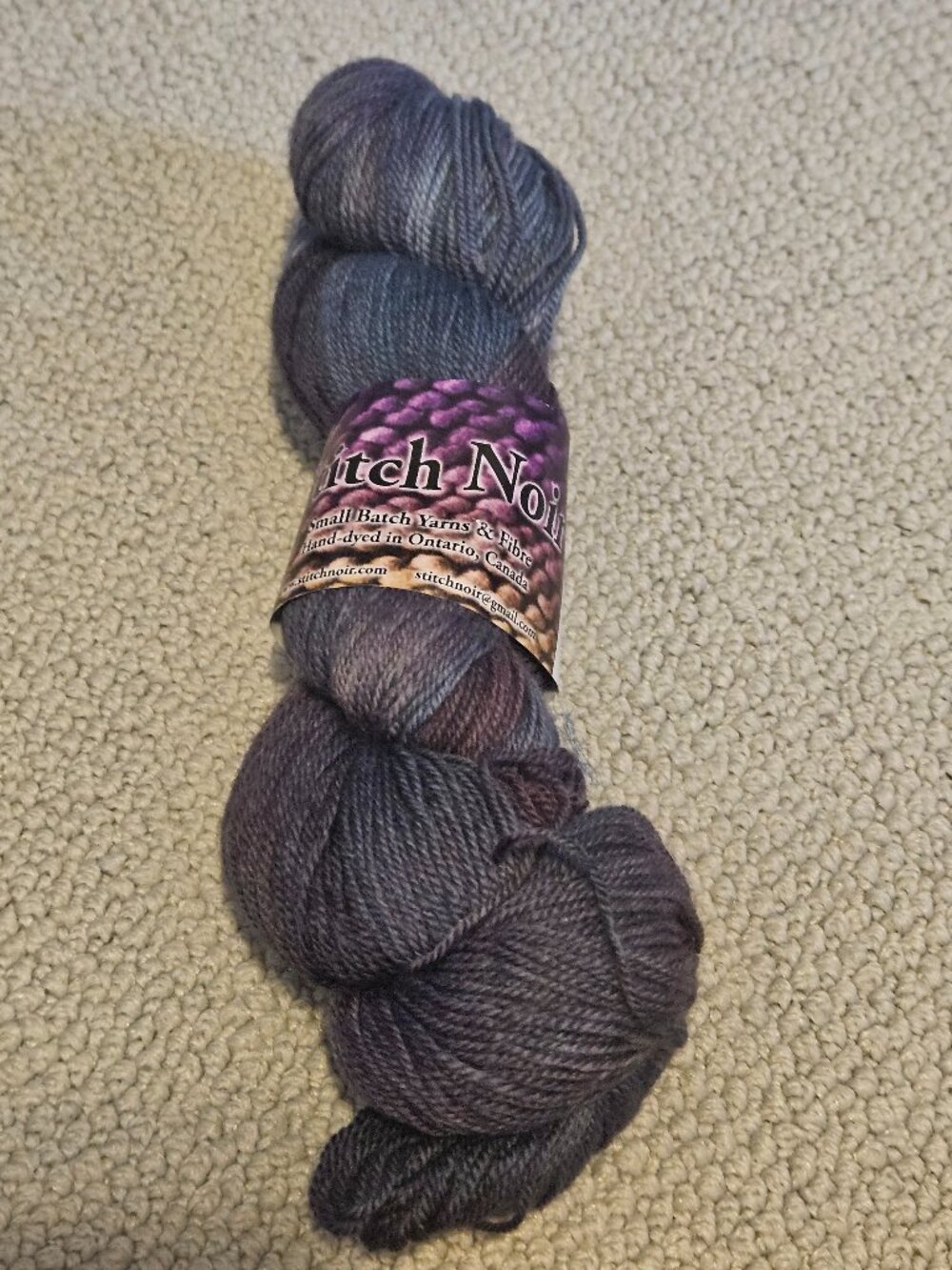Hand Dyed Sock Yarn - Stitch Noir